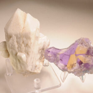 Lot of 2: 1. Ametrine; 2. Quartz