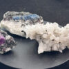 Lot of 3: 1. Kyanite, garnet, mica, feldspar; 2. Ruby Corundum; 3. Quartz and calcite