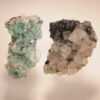 Lot of 2: 1. Fluorite; 2. Quartz and specular hematite