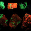 Lot of 7 Franklin Fluorescent Minerals (Calcite, Willemite, Rhodonite, Franklinite, Norbergite, Pyrite)