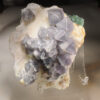 Purple fluorite on quartz