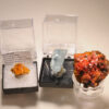 Lot of 3: 1. Crocoite; 2. Wulfenite; 3. Aquamarine