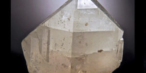 A large translucent white topaz crystal